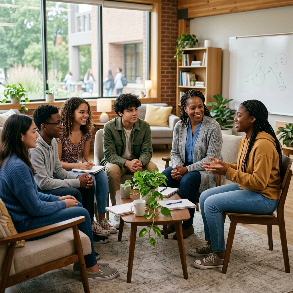 Teens in a coaching session